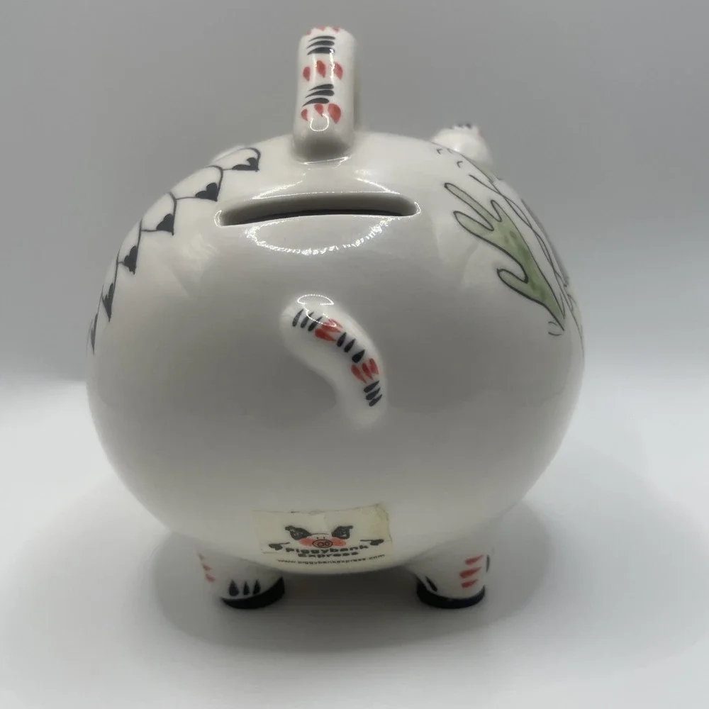 Vintage Hand Painted Indian Head and Horse  Bank